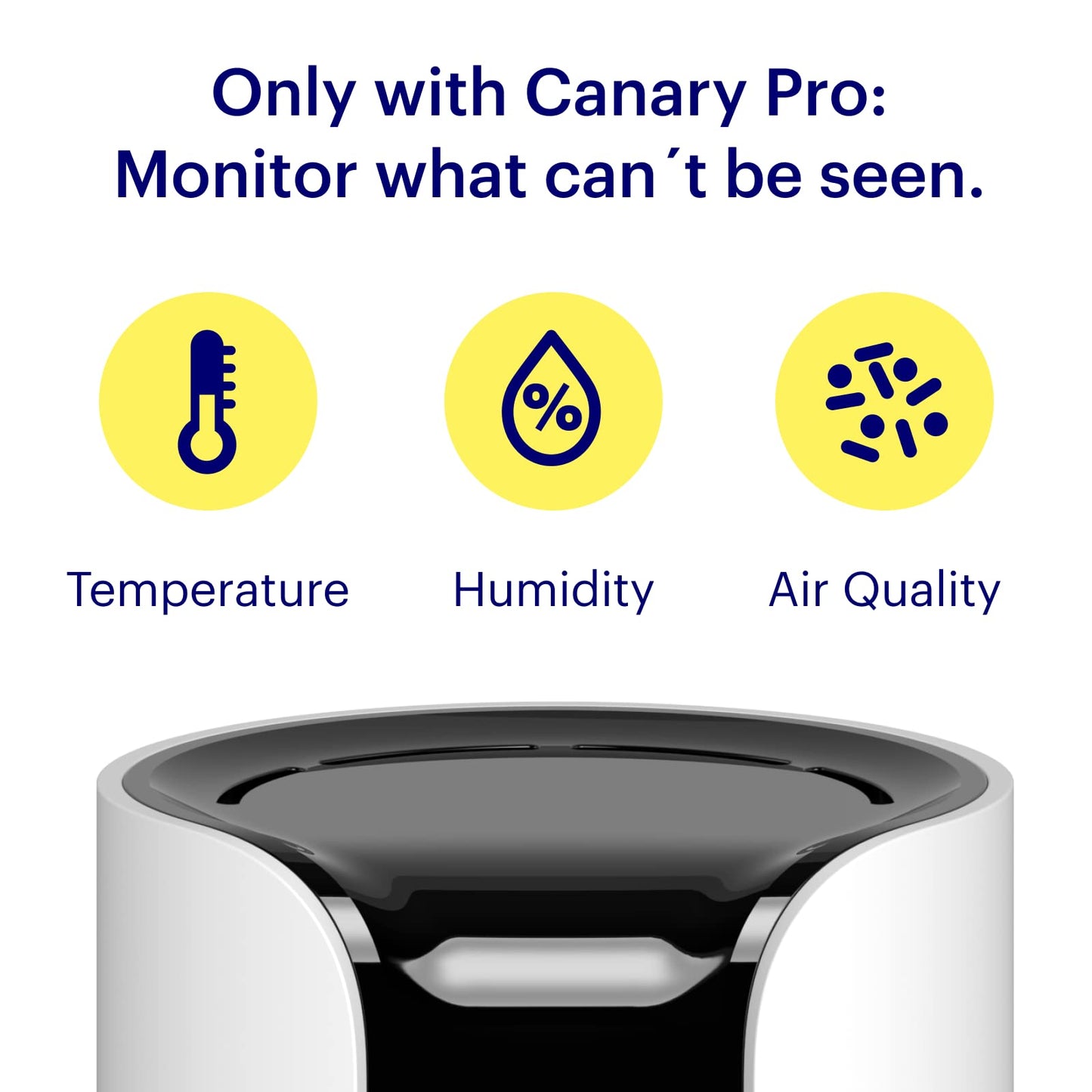 Canary Pro Indoor Home Security Camera 1080p HD WiFi IP | 24/7 Watch Live Video, Siren, Climate Monitor, Motion Alerts, Two-Way Talk, Night Vision