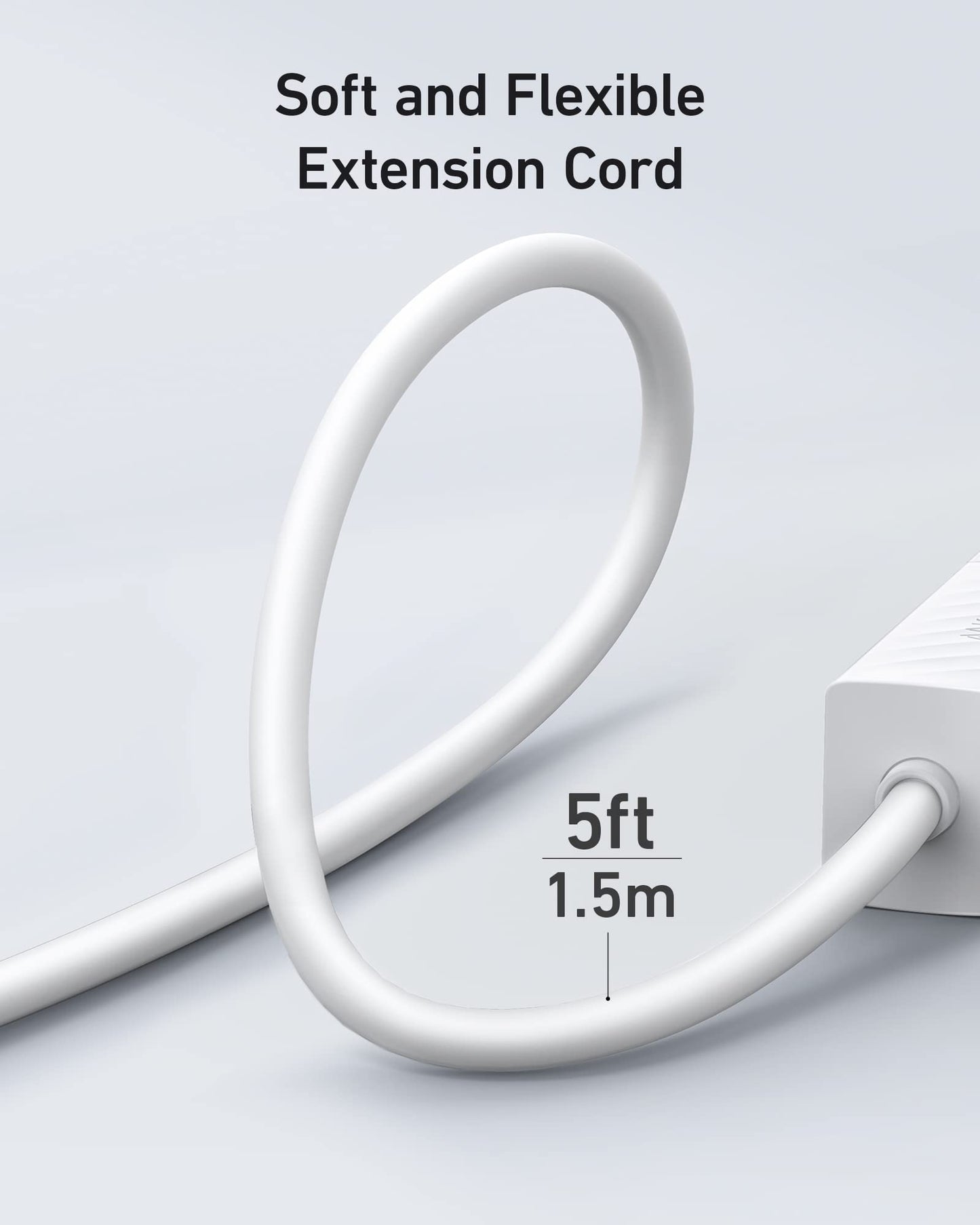 Anker 511 Power Strip with USB C, for Travel, 2 Outlets & 3USB Ports, 5ft Soft Extension Cord 30W Power Delivery - iphone16/15,Protable