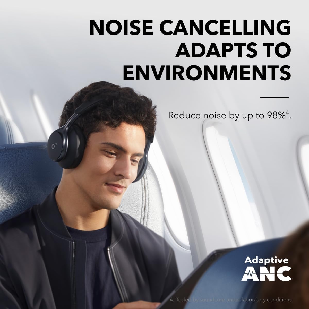 Soundcore Anker Space One ANC Over-Ear Headphones, Black, Renewed