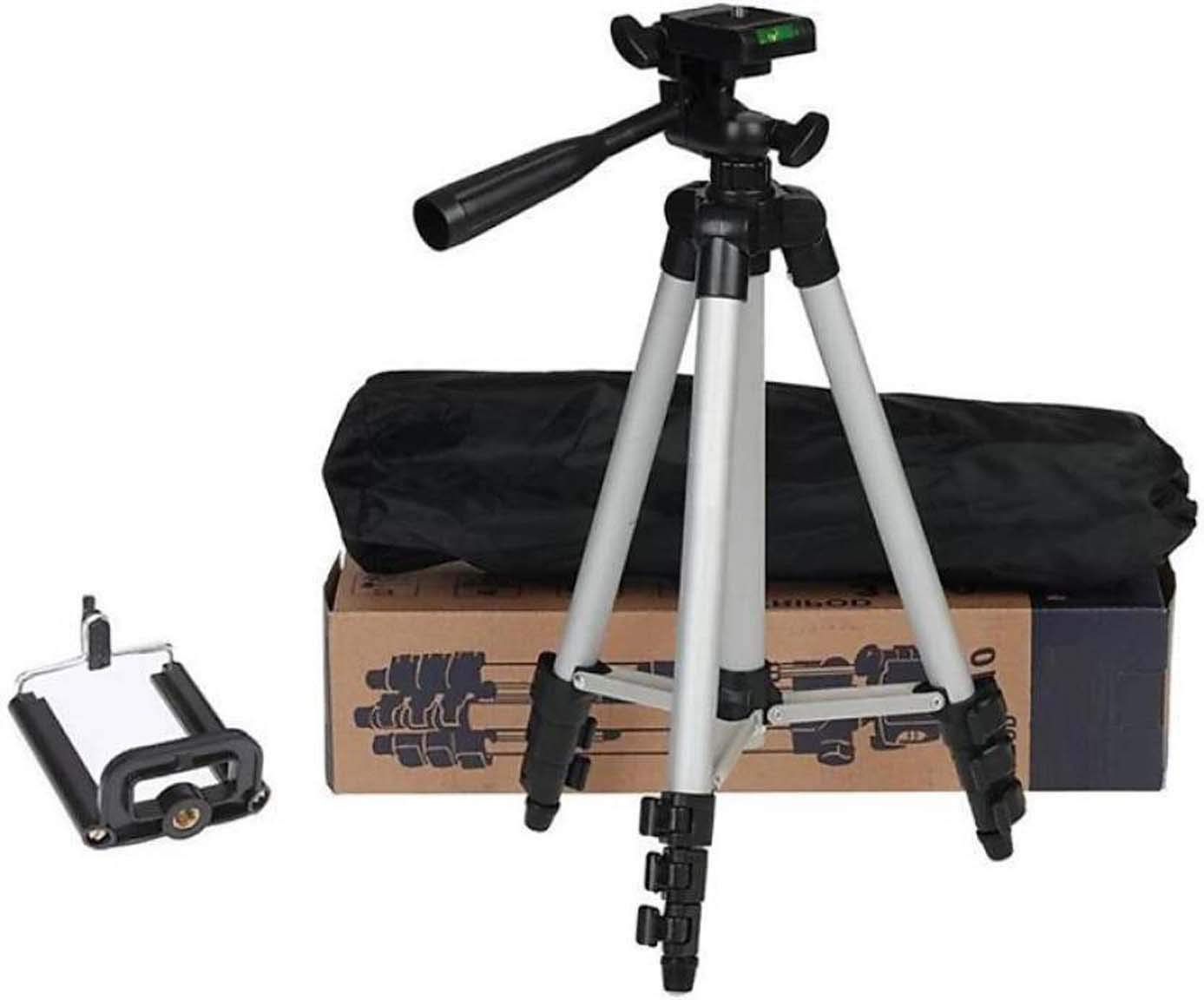 DIGIANT 50 Inch Aluminum Camera Phone Tripod+ Universal Tripod Smartphone Mount for Apple, iPhone Samsung and Other Brands Smartphones+Carrying Bag