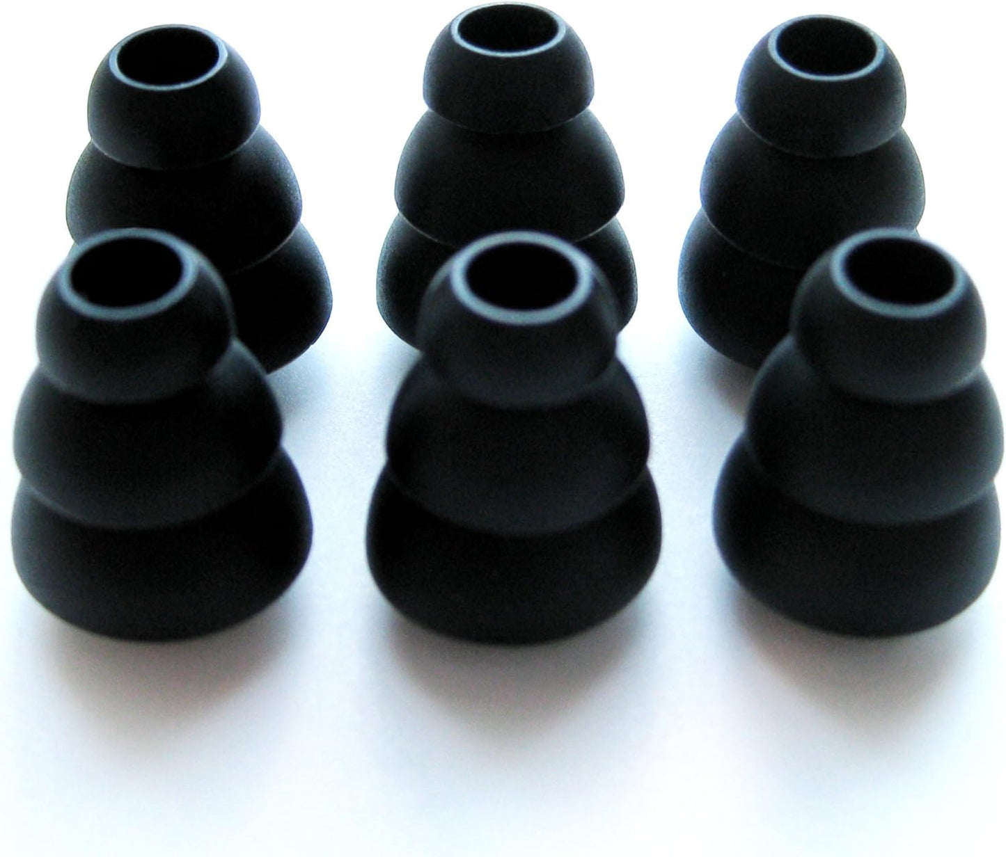 6pcs Eartips Compatible with Beats Flex, Fit Pro, Studio Buds and Studio Buds + True Wireless Earphones -Small Black Triple Flange Replacement Earbuds