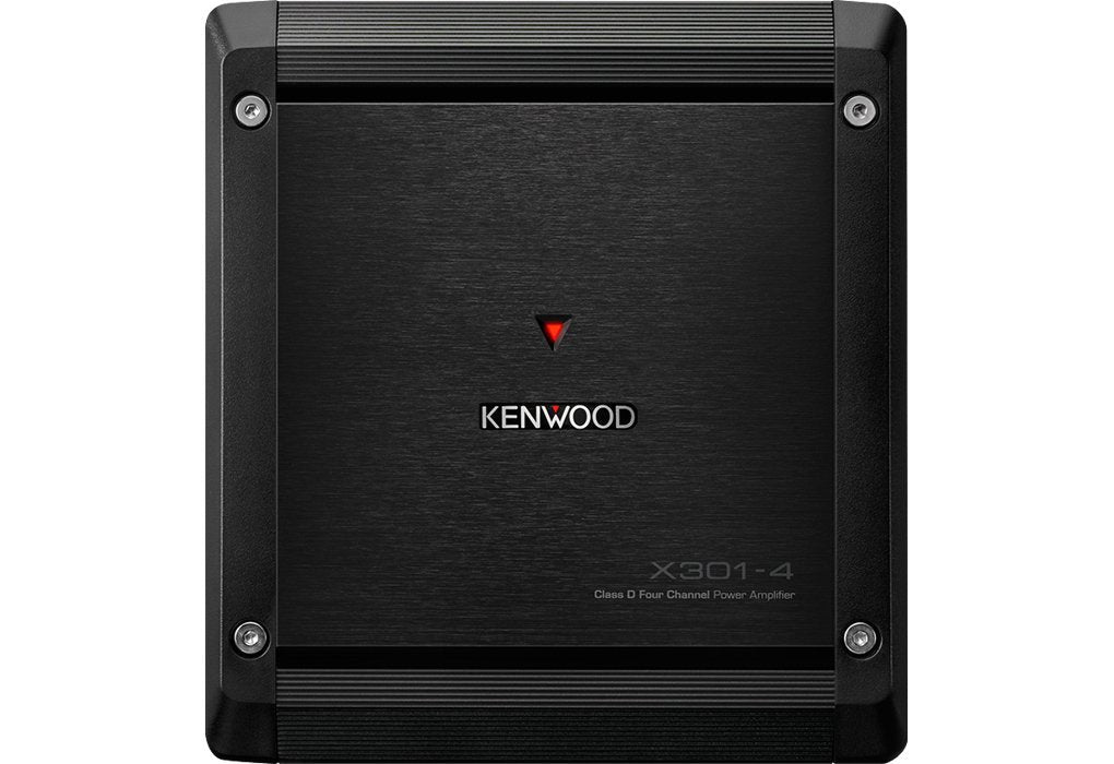 Kenwood X301-4 Class D 4-Channel Power Amplifier with 2 Ohm Load Stability Black