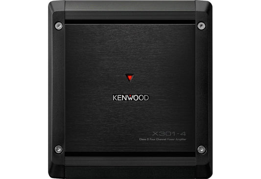 Kenwood X301-4 Class D 4-Channel Power Amplifier with 2 Ohm Load Stability Black