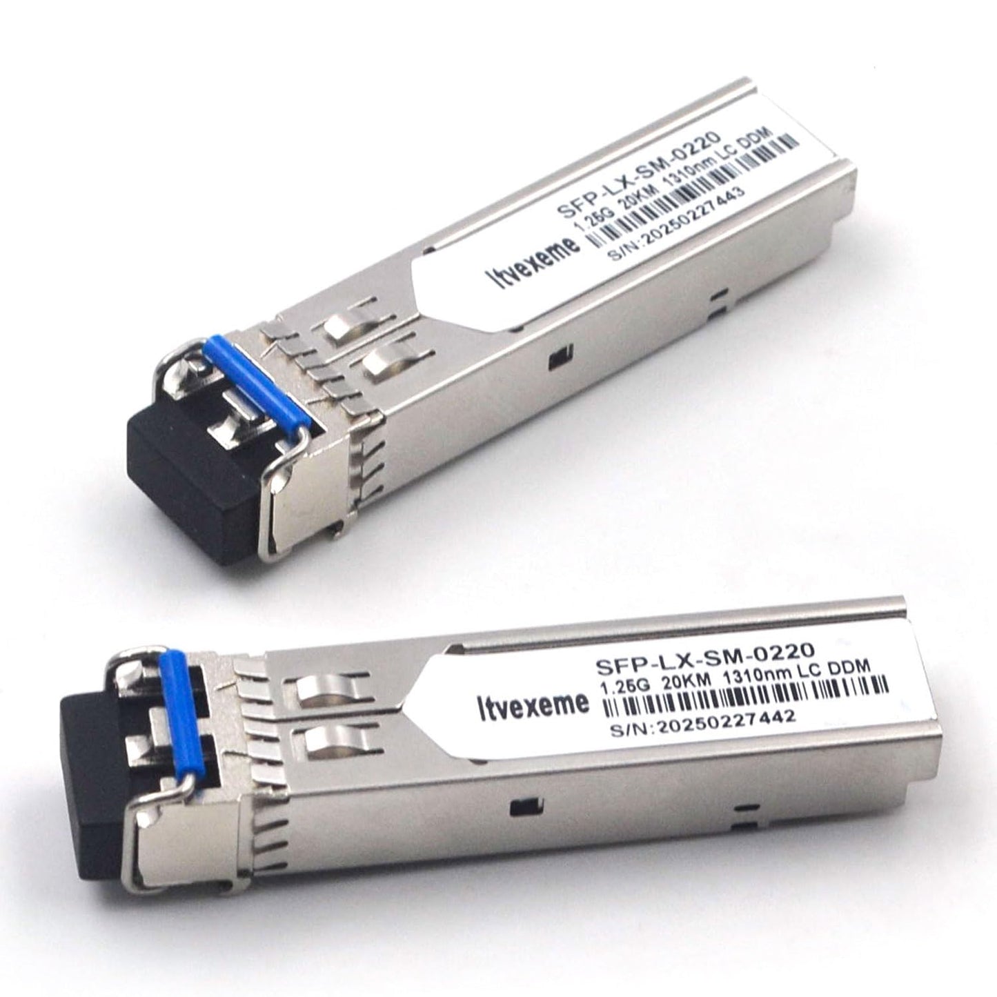 4 Pack 1.25G SFP Network Transceiver Module, 1000Base-LX Single Mode, 1310nm SMF, 20km, for Router, Network Card, Switch, Firewall etc