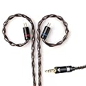 okcsc 0.75 2 Pin Cable,Upgraded Replacement Earphone Cable 8 Core Gold-Plated with 3.5 Plug Replacement Extension Cable for KZ AS10 ZS10 ZS6 ZSR ZSA…