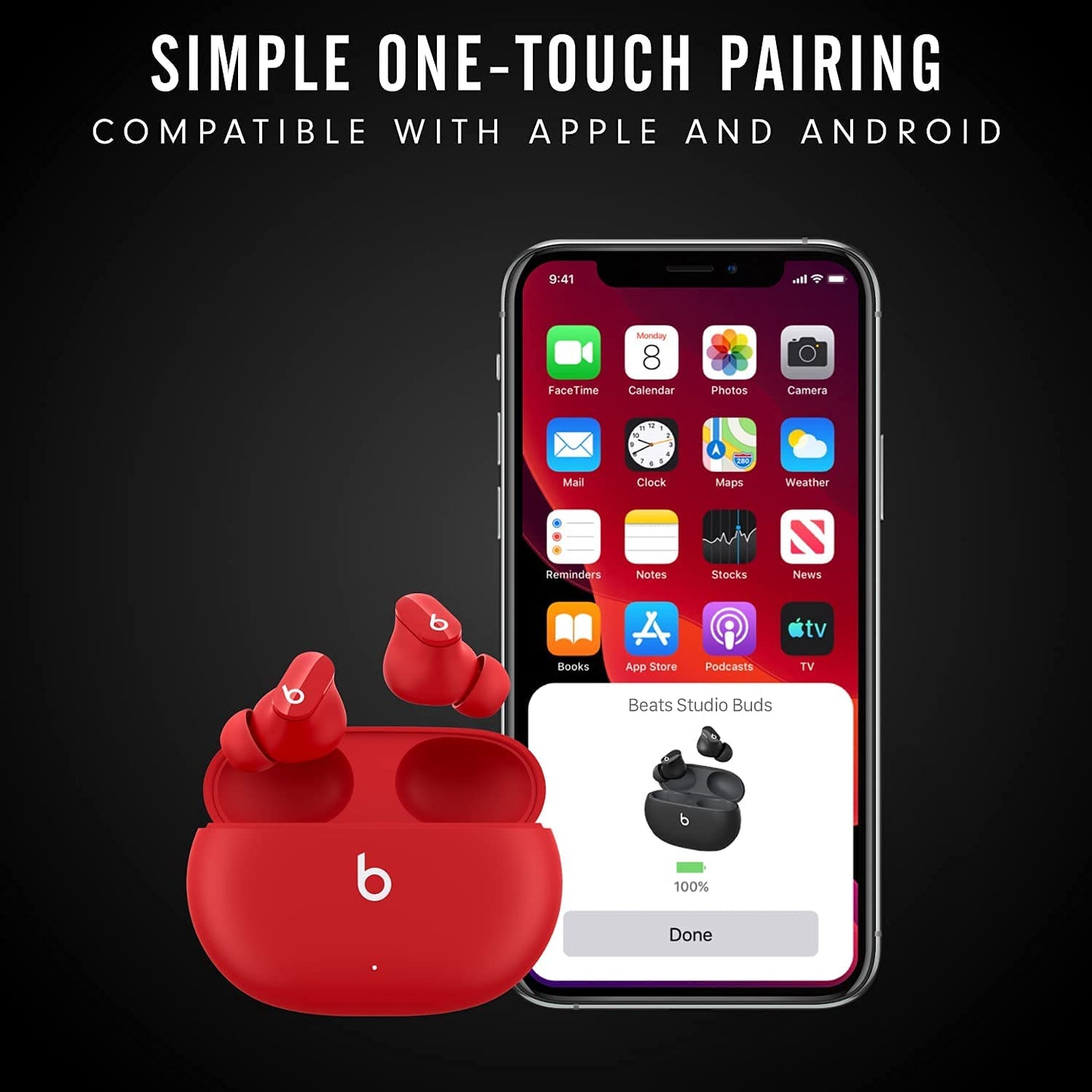 Beats Studio Buds Totally Wireless Noise Cancelling Earphones - Red