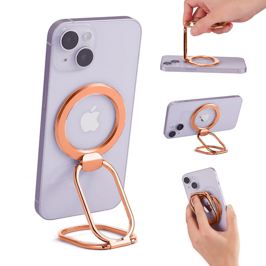 Rimyam Magnetic Phone Ring Holder Stand for MagSafe Adjustable Phone Finger Grip Removable Ring Kickstand MagSafe Accessories