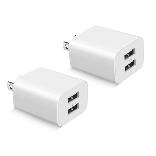 USB Wall Charger Block 2Pack Dual Port Cube Plug Power Charging Adapter Brick for Apple,for iPhone 16/17/Air/15/14/13/12/XS Max/XR/X/8/8