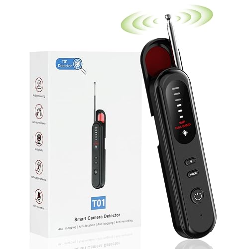 J.Stanar Hidden Camera Detector for Travel, RF Bug Detector and Tracker Finder for Bugged Cameras, GPS Trackers- Hotel/Public Restroom/Vehicles, Bug