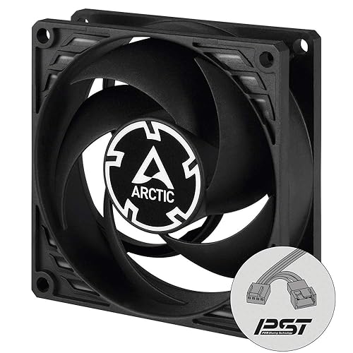 ARCTIC P8 PWM PST - PC Fan, 80mm Case Fan with PWM Sharing Technology (PST), Pressure-optimised, Quiet Motor, Computer, Fan Speed: 200-3000 RPM