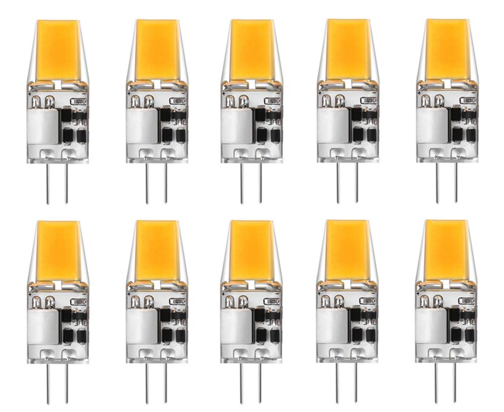 G4 LED Light Bulbs G4 Bi-Pin Base 3W (Equivalent to 20W Halogen Bulb) AC/DC 12V Warm White 3000K LED Bulbs for Landscape Ceiling Under Counter Puck