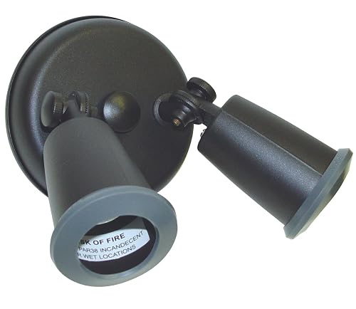 Nuvo Two Light Outdoor Flood Light with Adjustable Swivel-8.75 Inches Wide, Bronze