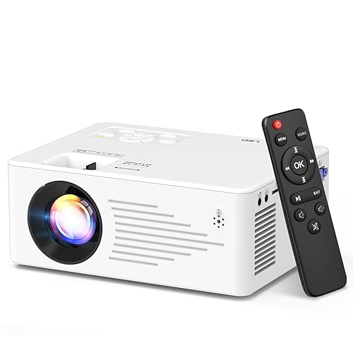 TMY Mini Projector for iPhone, Portable Projector with 5G WiFi and Bluetooth, 1080P HD Projector for Indoor & Outdoor Movies, Home Theater, Camping