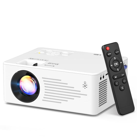 TMY Mini Projector for iPhone, Portable Projector with 5G WiFi and Bluetooth, 1080P HD Projector for Indoor & Outdoor Movies, Home Theater, Camping