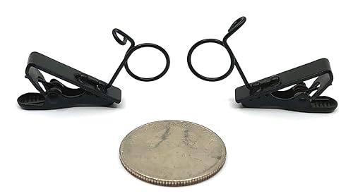 SP-STH044 - Sound Professionals - One Pair Medium Lapel Clip For Various Microphones - Fits most Audio Technica lapel mics (AT831, AT829) - 9mm to