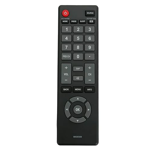 NH303UD Replace Remote Control fit for Emerson LCD TV HDTV LE240EM4 LE290EM4 LE290EM4F LE320EM4 LE391EM4 LF280EM5 LF320EM4 LF320EM4A LF320EM4F