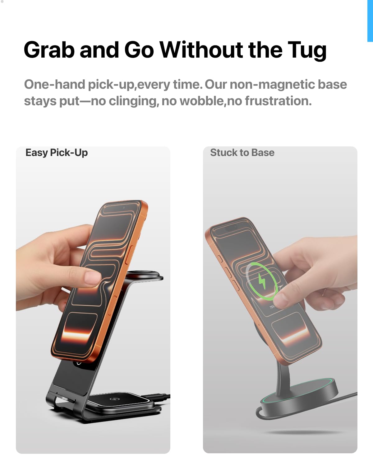 Intoval Aluminum 3 in 1 Wireless Charging Station for iPhone 17 16 15 14 13 12 11 Pro Max XR, Wireless Charger for Apple Watch 11 10 9 8 7 Ultra SE 3