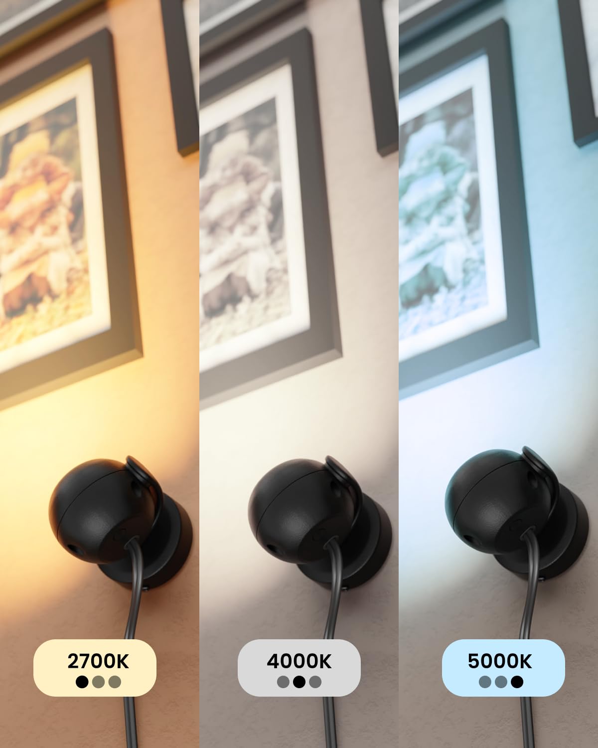 Sunco Spot Lights Indoor, LED Uplighting Ceiling Spotlight Fixtures, Plant Light Décor, 300 LM, 3W, Selectable CCT 2700K/4000K/5000K, 50000 Lifetime