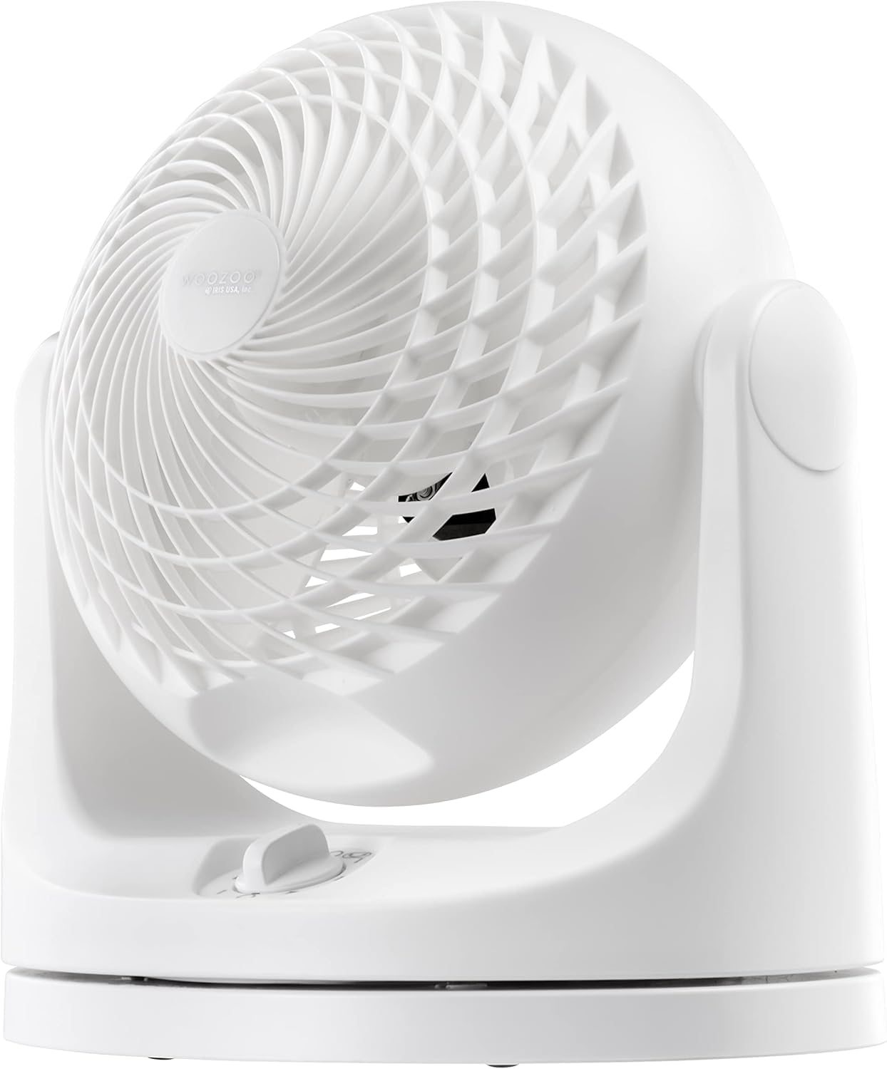 IRIS USA WOOZOO Medium Desk Fan, Oscillating, 112° Tilt, Dorm Office, White