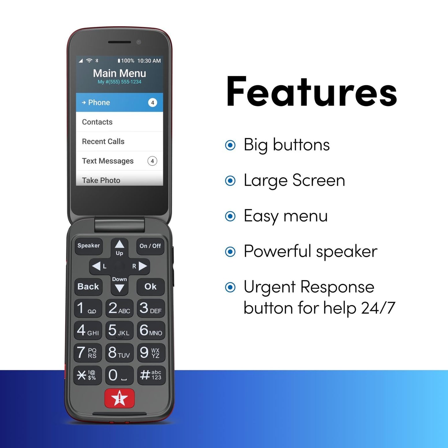 LIVELY Jitterbug Flip2 - Flip Cell Phone for Seniors - Not Compatible with Other Wireless Carriers - Must Be Activated Phone Plan - No SIM Needed