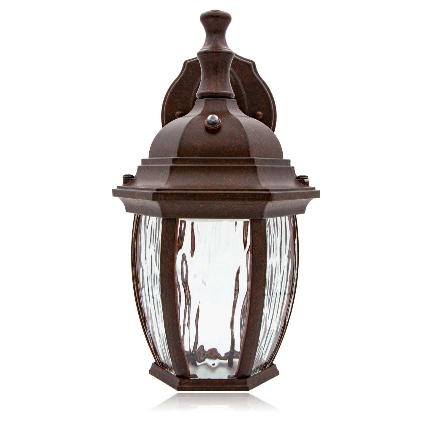 Maxxima LED Brown Outdoor Wall Light, 580 Lumens 3000K, Dusk to Dawn Sensor