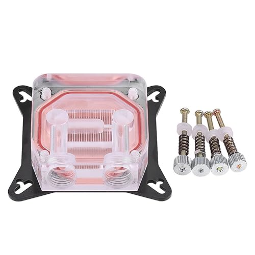 GPU Water Block, Computer Universal Water Cooling Block, GPU Waterblock Copper Base POM Cover with Waterway, Acrylic Water Cooling System Parts