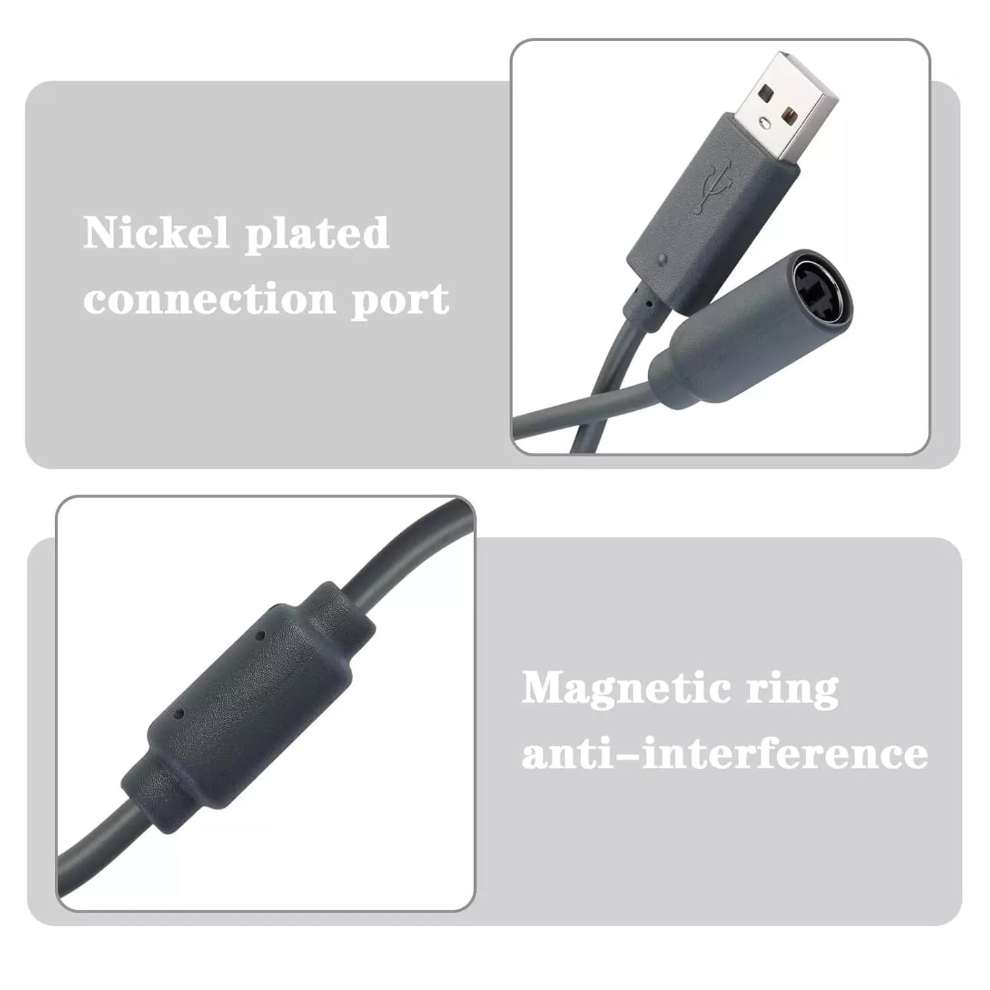 Luhaomisky 1 Pcs Grey USB Breakaway Cable USB Breakaway Shifter Adapter Wheel Accessory for Logitech G920 G923 G27 G29