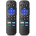 2PCS Upgrade Replacement Remote Control for All Roku TV, for TCL TV/Hisense/Onn/Sharp/Element/Philips/Insignia/Jvc/RCA Roku Smart TVs (Not for Roku