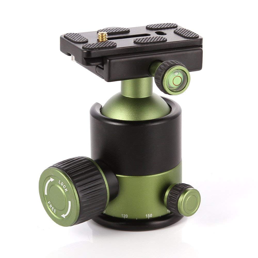 Foto4easy 20KG Aluminium Alloy Heavy Duty Camera Tripod Ball Head with QR Quick Release Plate 1/4" Screw for Canon,Nikon,Sony DSLR Camera Tripods