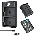 LP EN-EL15 EN EL15a Battery Charger Pack, 2-Pack Battery 2200mAh & Dual Slot Charger, Compatible with Nikon D7500, D7200, D7100, D7000, D850, D750