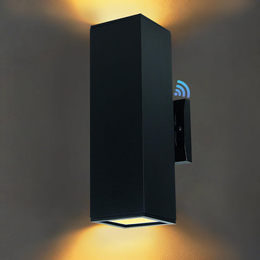 iYogaled Up Down Outdoor Wall Lights, Dusk to Dawn Outdoor Lighting Fixtures Wall Mount, Matte Black Front Porch Light, Outdoor Wall Lantern
