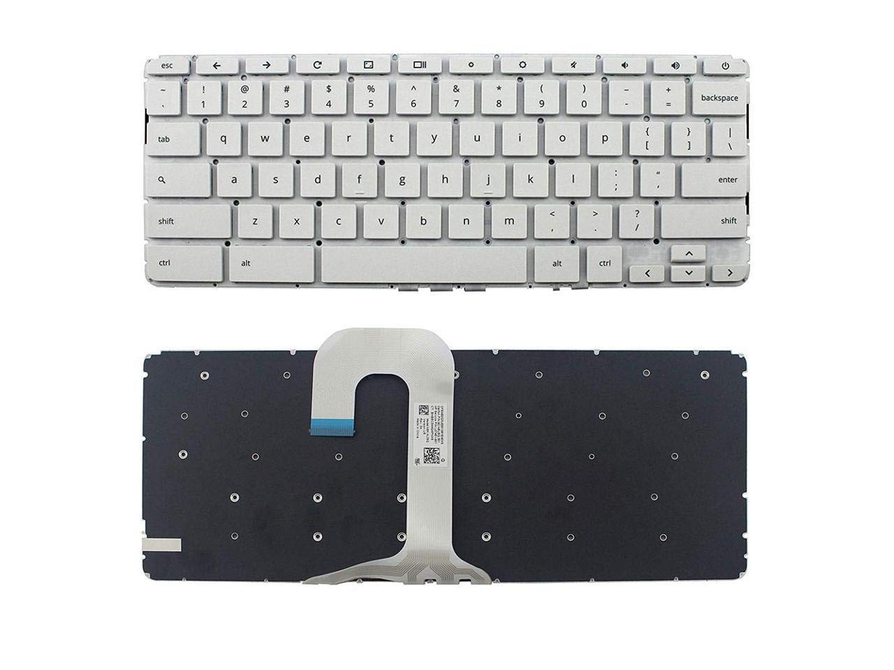 New US White English Laptop Keyboard (Without Frame) for HP Chromebook 14-ca 14-CA020NR 14-CA021NR 14-CA023NR 14-CA030NR 14-CA040NR 14-CA043CL