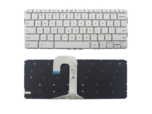 New US White English Laptop Keyboard (Without Frame) for HP Chromebook 14-ca 14-CA020NR 14-CA021NR 14-CA023NR 14-CA030NR 14-CA040NR 14-CA043CL