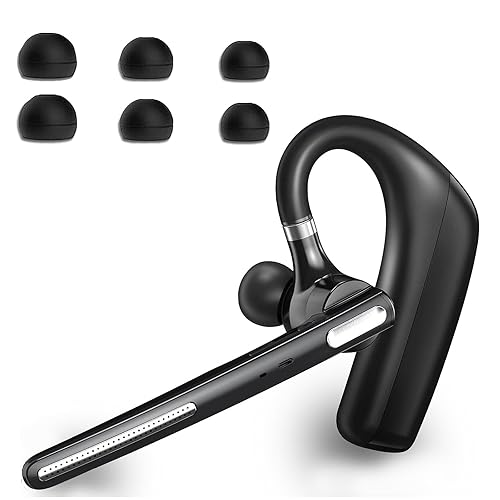 Bluetooth Headset V5.4, Wireless Bluetooth Earpiece with CVC8.0 Dual Mic Noise Cancelling, 110 Hours Talktime Hands-Free Headphones for Cell Phone