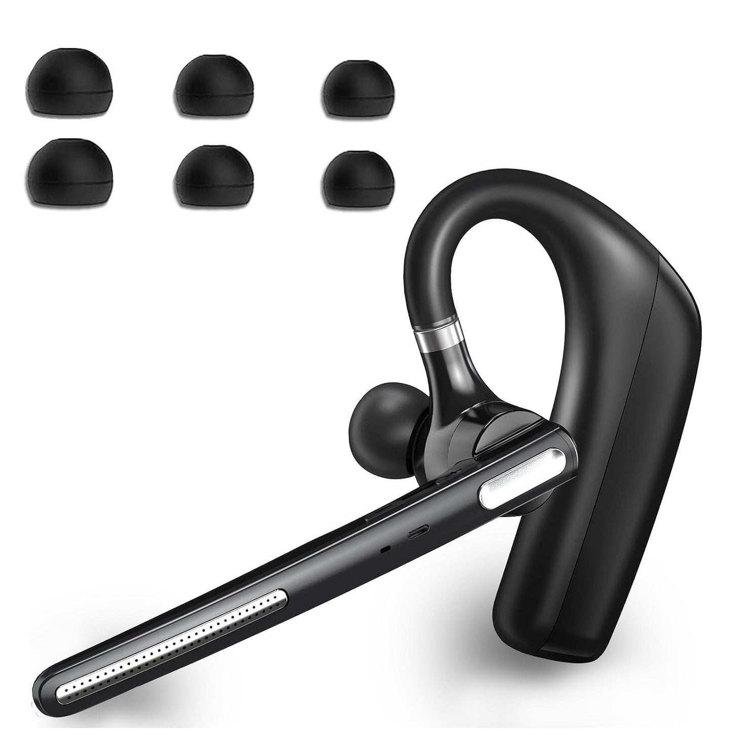 Bluetooth Headset V5.4, Wireless Bluetooth Earpiece with CVC8.0 Dual Mic Noise Cancelling, 110 Hours Talktime Hands-Free Headphones for Cell Phone