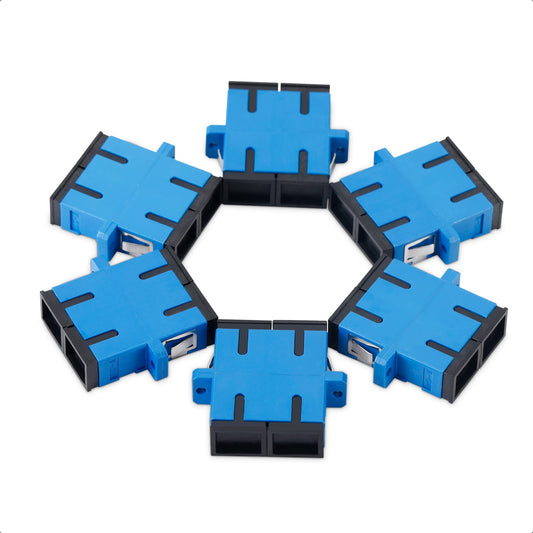 Cable Matters 6-Pack, SC to SC UPC Duplex OS2 Single Mode Fiber Optic Adapter, OS2 SCSC Fiber Coupler
