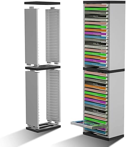 Wedorat for P5 Game Disc Card Box Storage Stand for P5 P4 Switch X-Box Games, Storage Tower for Switch, X-Box Series X/S Game Card Box Holder Vertical