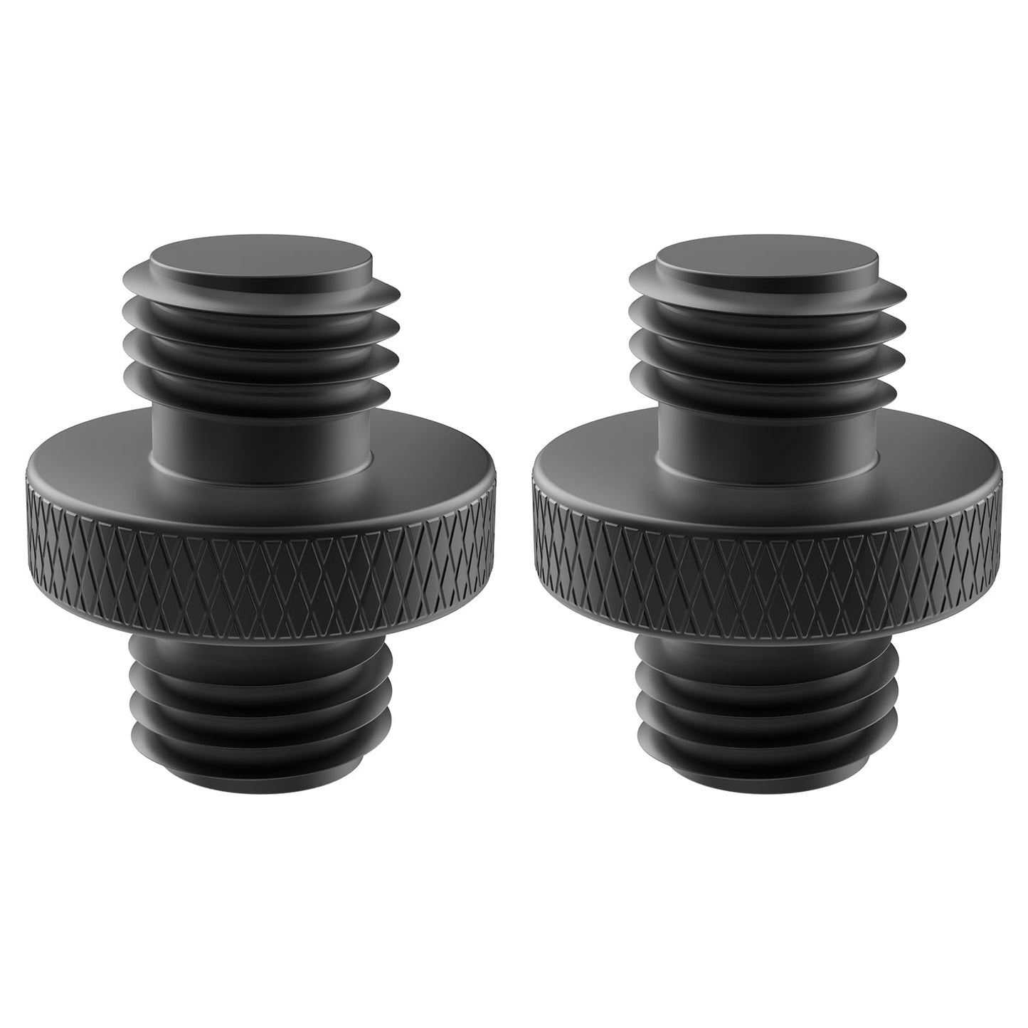 DALQUIS 3/8" Male to 3/8" Male Threaded Tripod Screw Adapter, 2 Pcs Standard Mounting Thread Converter, Double Head Stud for Camera Mount (Black)