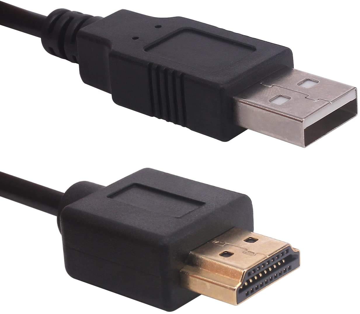 USB to HDMI Cable, Yeworth 1.8m USB 2.0 Male to HDMI Male Charger Cord Splitter Adapter