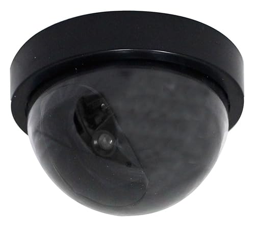 ToolUSA Anti-Theft Dummy Security Camera | Black Mirror Finish | Realistic Blinking Activation Light | Versatile Indoor & Outdoor Use | 4.5" (11.4 cm)