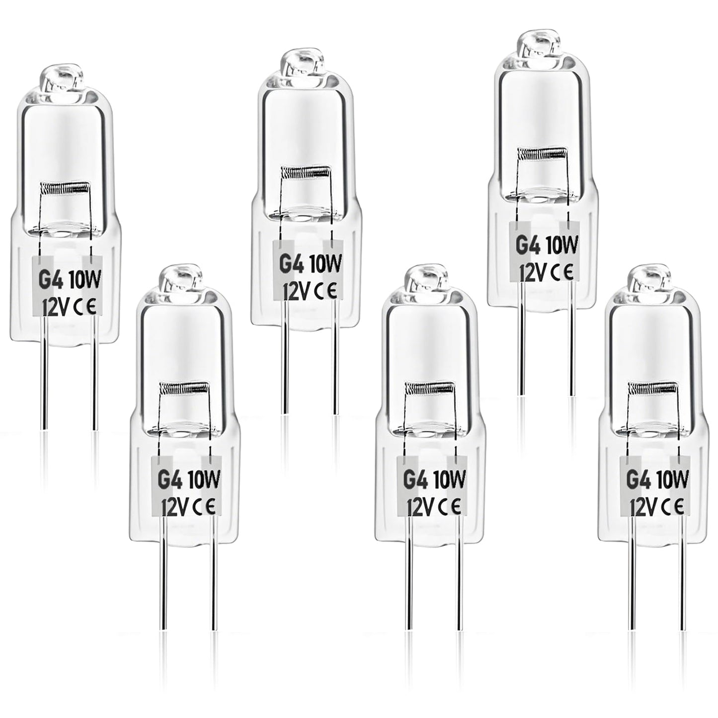 SDRZJX 6-Pack T3 12V 10W Halogen Oven Light Bulb G4 2 Pin Appliance Bulb Compatible with GE Whirlpool Jenn-Air KitchenAid Maytag Microwave Stove