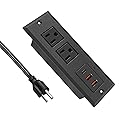 20W Recessed Power Strip USB C Fast Charge Desk Power Outlet Type C Flush Mounted Extension Power Plug for Conference Countertop Desktop Drawer Sofa