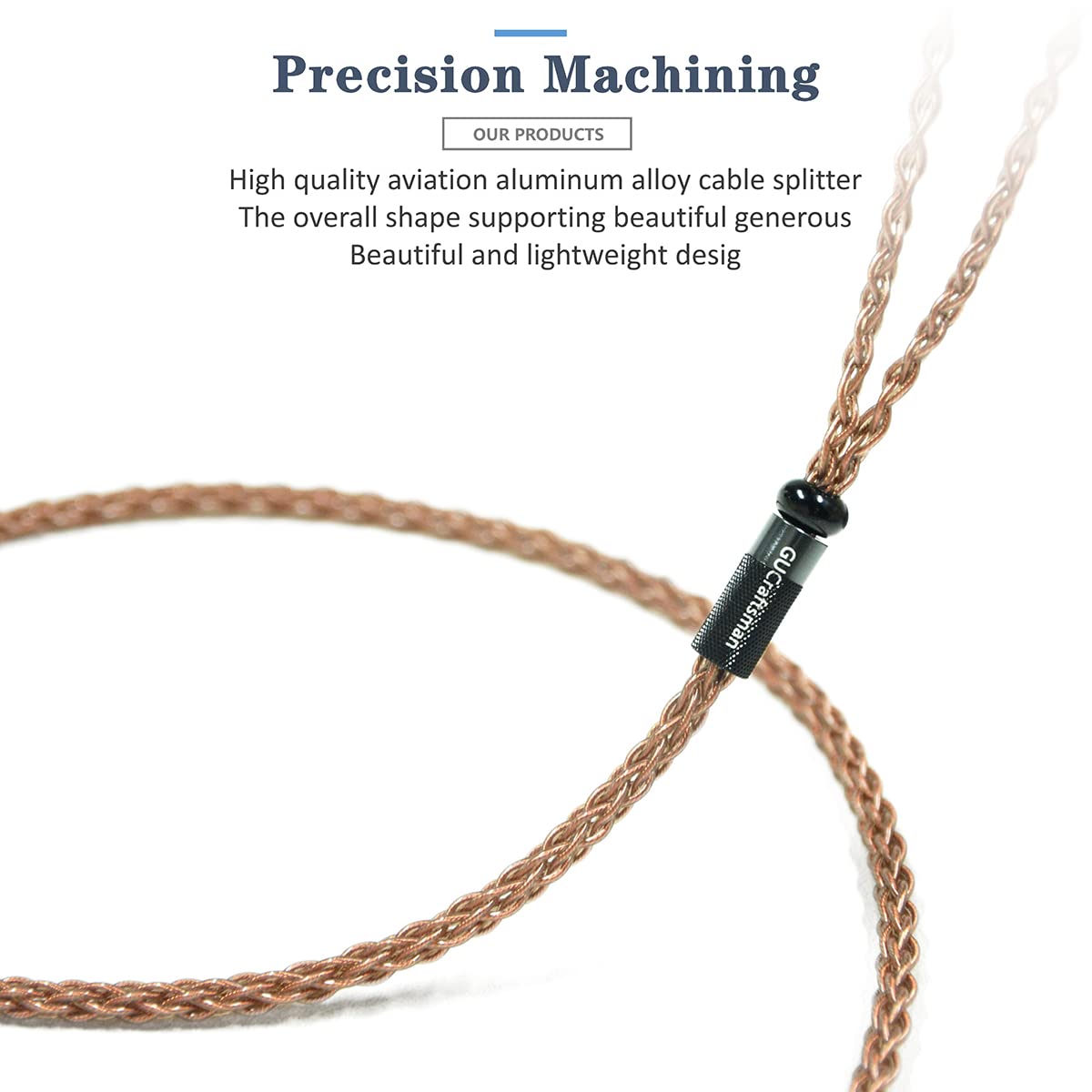 GUCraftsman 6N Single Crystal Copper Upgrade Earphone Cable 2.5mm/3.5mm/4.4mm Earphone Upgrade Cable for Sennheiser IE200 IE300 IE600 IE900 (4.4mm…