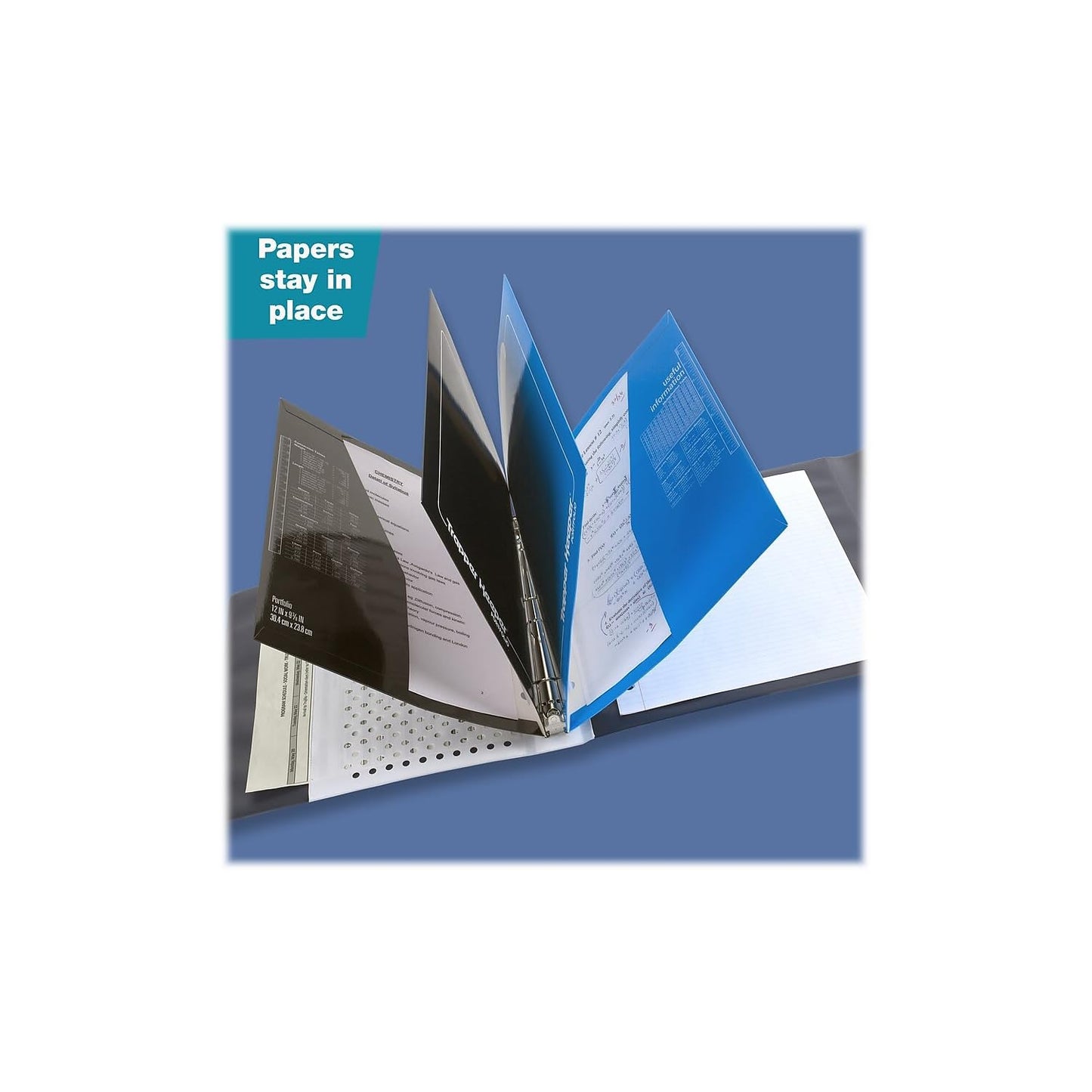 Mead Trapper Keeper Binder, Retro Design, 1 Inch Binder with Folders and Pockets, Holds 8-1/2" x 11" Paper, Shapes (260038CQ1-ECM)