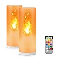 Hompavo Gen2 LED Flame Lights with Remote & Timer, 13 Color Changing Flameless Candles, 3-Mode Rechargeable Battery Operated Flickering Lights
