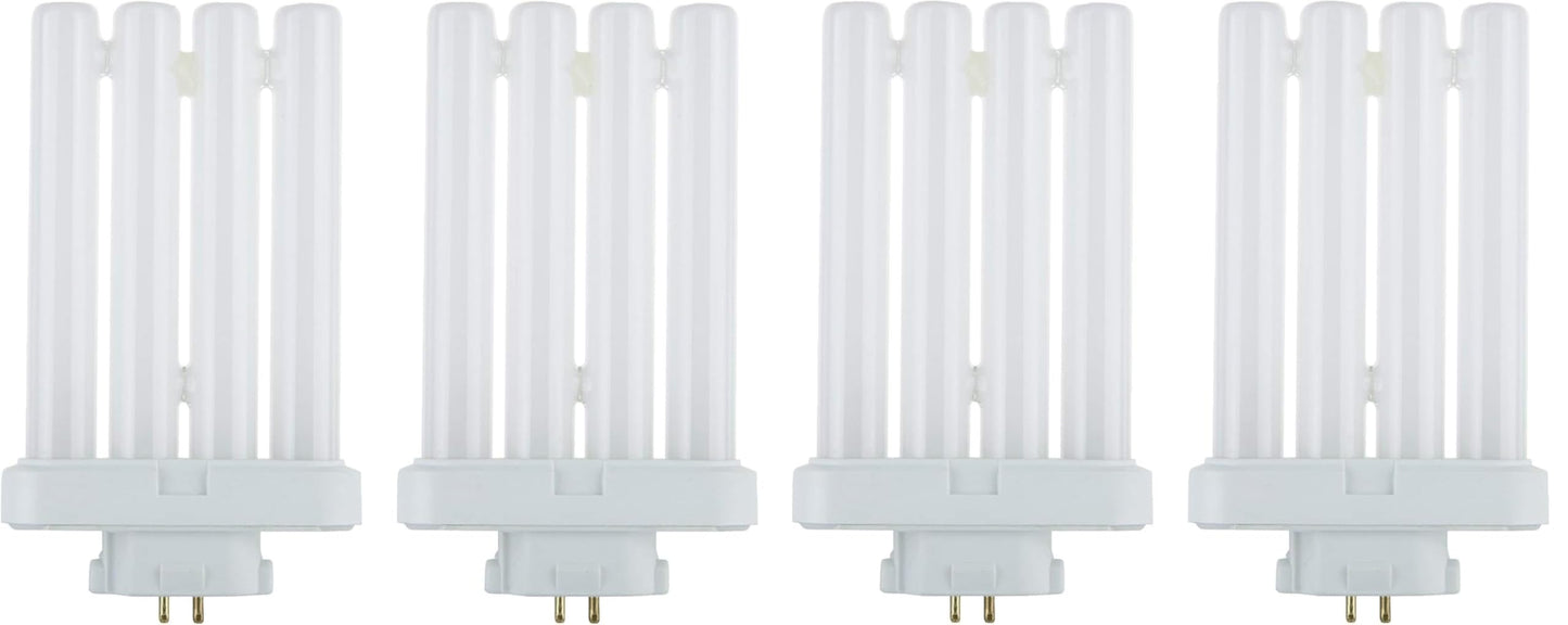 Sunlite FML27/65K/2PK Compact Fluorescent 27W Quad Tube Light Bulbs, 6500K Daylight Like Light, GX10Q-4 Base, 4 Pack