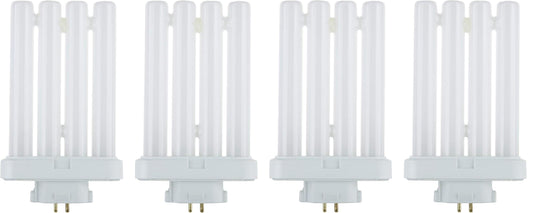 Sunlite FML27/65K/2PK Compact Fluorescent 27W Quad Tube Light Bulbs, 6500K Daylight Like Light, GX10Q-4 Base, 4 Pack