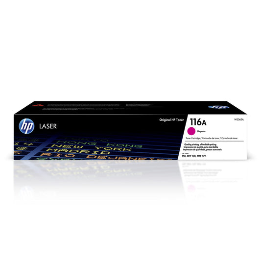 HP 116A Magenta Toner Cartridge | Works Color Laser 150 Series, Color Laser MFP 178, 179 Series | W2063A