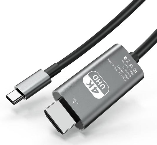 Znoogrn USB C to HDMI Cable 6Ft, 4K USB 3.1 Type-C to HDMI Cord [Thunderbolt 3/4/5 Compatible] with MacBook Air, Galaxy S9 to S24, iPhone 15/16, iPad