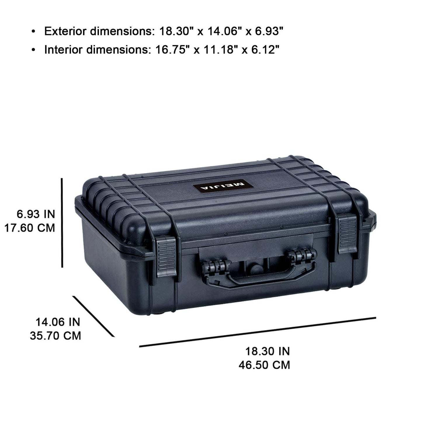 MEIJIA All Weather Portable IP67 Waterproof Protective Case, Hard Camera Case with customizable foam, Perfectly Protection of Camera